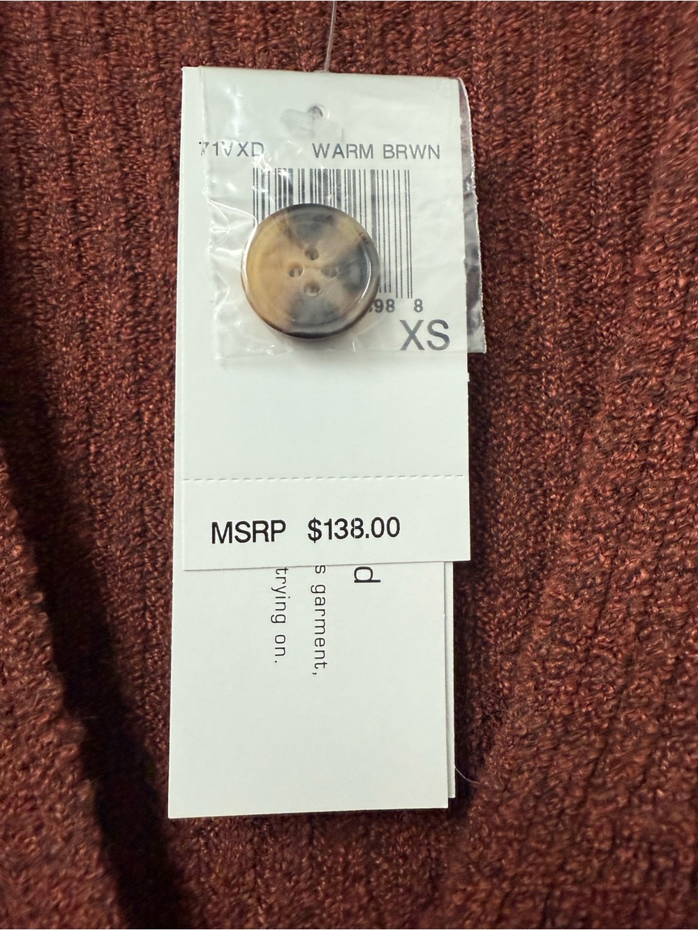 French Connection Knit Cardigan in Warm Brown - Picture 5 of 6
